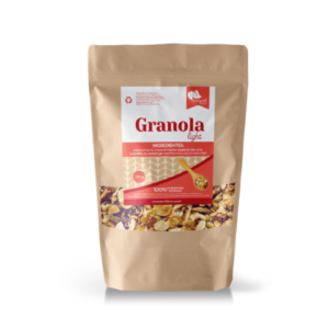 Paquete de granola sin azúcar, para un desayuno delicioso. Ideal para personas con diabetes