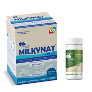 Caja de 15 sobres de MilkyNat Artro y Magnesium tabletas, medicamentos homeopáticos para las articulaciones